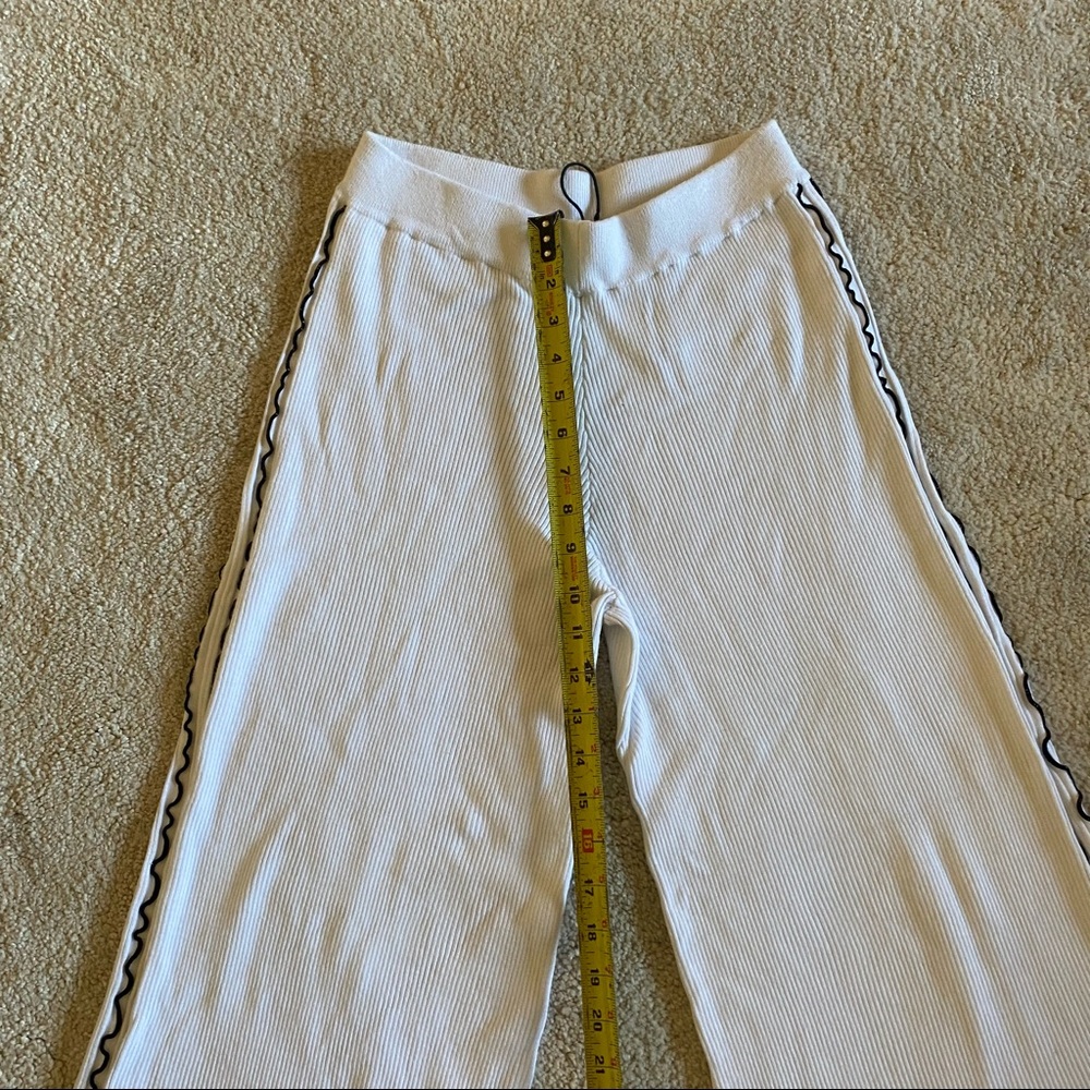 Zara High Rise Wide Leg Ribbed Knit Pants - Picture 8 of 11